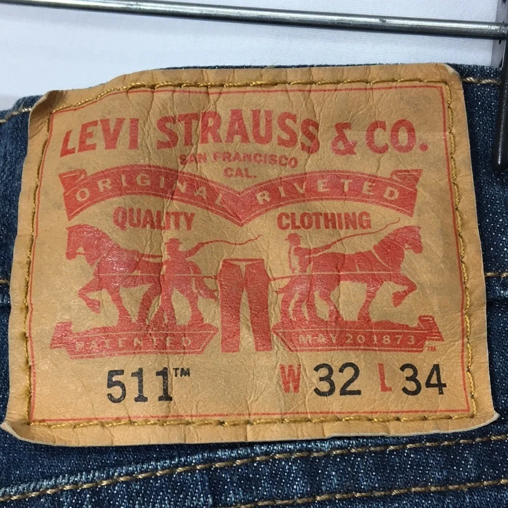 Levi’s Mens 511 Original Riveted Red Label Jeans Size 32x34 GREAT Condition